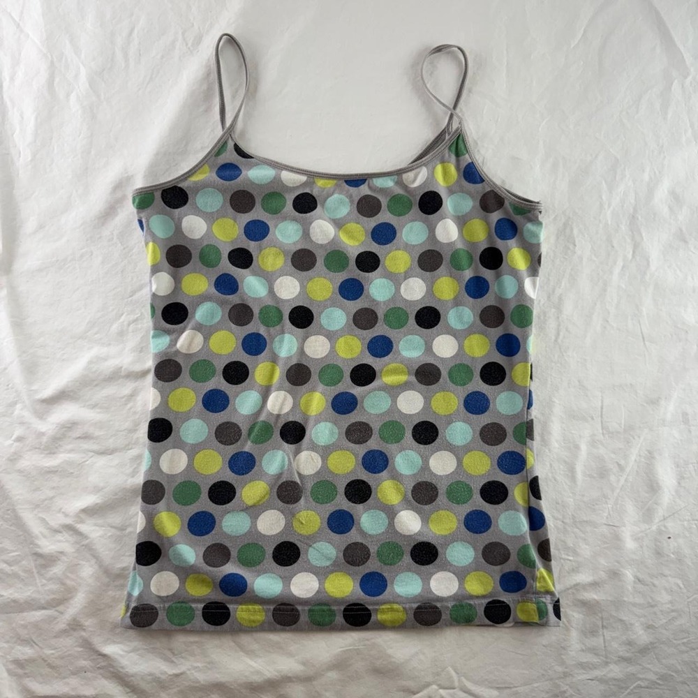 Arizona Multi-Colored Polka Dot Camisole Tank Top Womens L Y2k McBling 2000s